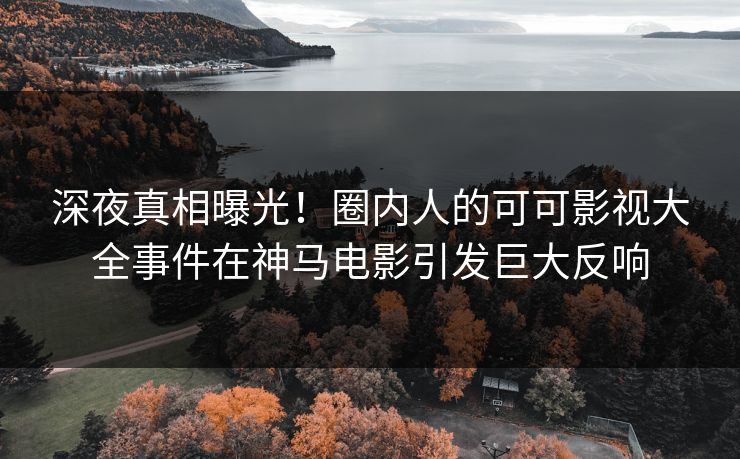 深夜真相曝光！圈内人的可可影视大全事件在神马电影引发巨大反响