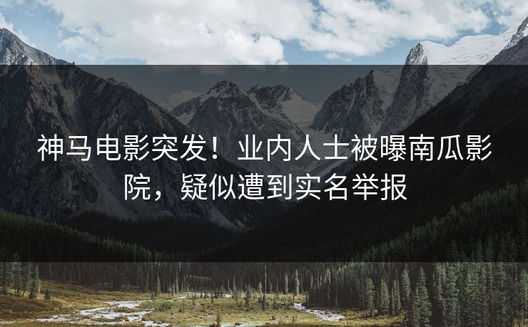 神马电影突发！业内人士被曝南瓜影院，疑似遭到实名举报