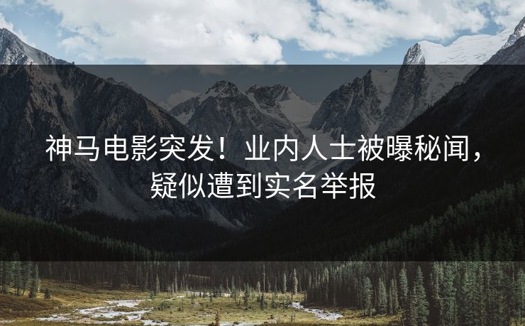 神马电影突发！业内人士被曝秘闻，疑似遭到实名举报